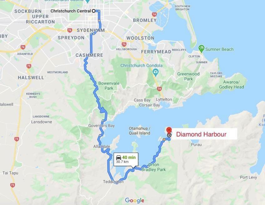 基督城Diamond Harbour Hidden Gem别墅 外观 照片